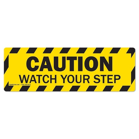 Caution-Watch Your Step 18in Non-Slip Floor Marker, 6PK
